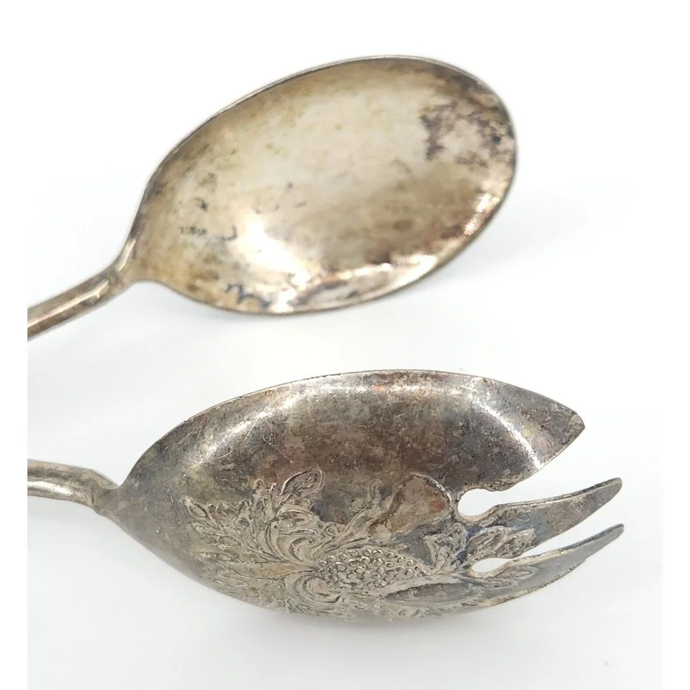 VTG Italy Silverplated Scissor Salad Tongs 8.5
